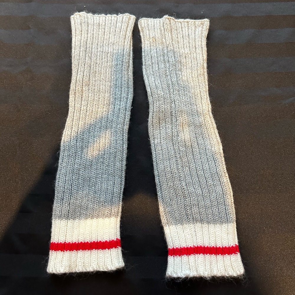 Knit work wool sock inspired 80s retro leg warmers fall winter Cabincore